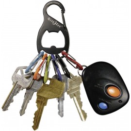 Kulcstartó, fekete, 6 színű karabínerrel NI-KRB-03-01 KeyRack 6 S-Biner NITE Ize 4. kép