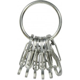 Kulcskarika, ezüst színű, 6 db S-Biner karabínerrel NI-KRGS-11-R3 KeyRing NITE Ize 2. kép