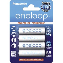 Ceruza akku AA, NiMH, 1,2V 1900 mAh, 4 db, Panasonic Eneloop LR06, AA, LR6, AAB4E, AM3, 815, E91, LR 2. kép