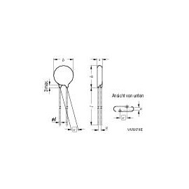 Korong varisztorok S10K300 470 V Epcos B72210S301K101 1 db 2. kép