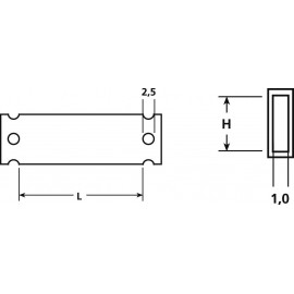 Helafix felirat tartó HC 17,5 x 10 mm átlátszó HellermannTyton HC09-17-PE-CL 3. kép