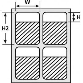 Helatag® etikettek lézernyomtatóhoz, védő laminálással Etikettek ívenként: 24 Fehér HellermannTyton  4. kép