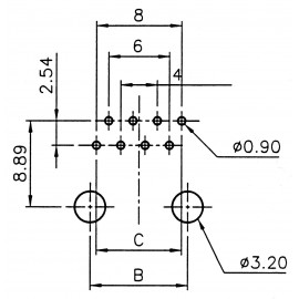 RJ45 beépíthető csatlakozó aljzat, 8P8C, vízszintes, ASSMANN WSW A-20042/LP 4. kép