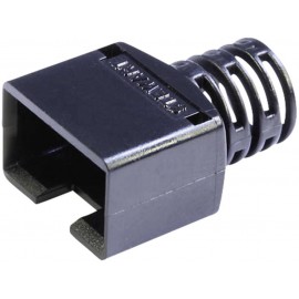 Törésgátló RJ45 csatlakozó dugóhoz, fekete, egyenes, BEL Stewart Connectors 361010-SRX-260-A108