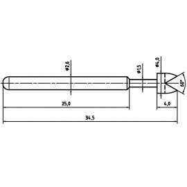 Mérőhegy, rugóérintkezős mérőtüske PTR 1040-G-1.5N-NI-4.0