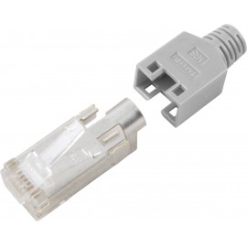 RJ45 moduláris csatlakozó dugó, egyenes, CAT5e, 8P8C, zöld, Hirose Electronic RJ45C5E-GN TM11