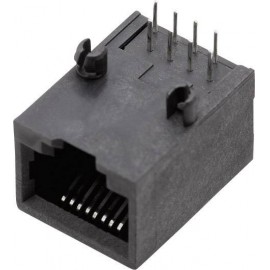 RJ45 beépíthető csatlakozó aljzat, 8P8C, vízszintes, BEL Stewart Connectors SS64800-010F