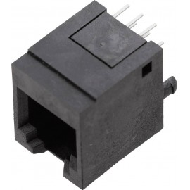 RJ12 beépíthető csatlakozó aljzat, 6P6C, függőleges, BEL Stewart Connectors 1410-4000-07