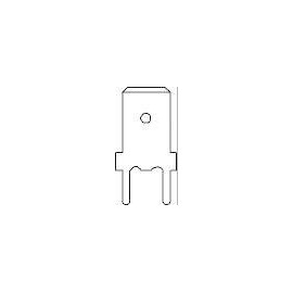 Dugaszoló csúszósaru, 6,3 mm / 0,8 mm 180° szigeteletlen, fémes Vogt Verbindungstechnik 3866z.68 100 2. kép