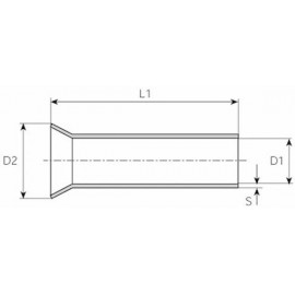 Érvéghüvely 1 mm² Szigetelés nélkül Fémes Vogt Verbindungstechnik 440308.47 100 db 2. kép