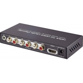 HDMI audio extraktor Toslinkkel és 6 csatornás (5.1) RCA kimenettel 4. kép