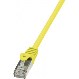 RJ45 Hálózati csatlakozókábel, CAT 5e SF/UTP [1x RJ45 dugó - 1x RJ45 dugó] 0,5 m, sárga LogiLink