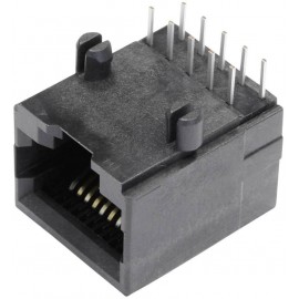 RJ48 beépíthető csatlakozó aljzat, 10P10C, vízszintes, BEL Stewart Connectors SS64100-018F