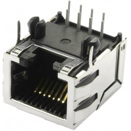 RJ45 beépíthető csatlakozó aljzat, CAT5, 10P8C, vízszintes, BEL Stewart Connectors SS70100-011F