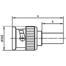 BNC csatlakozó Dugó, egyenes 75 Ω Telegärtner J01002A1288Y 1 db 2. kép