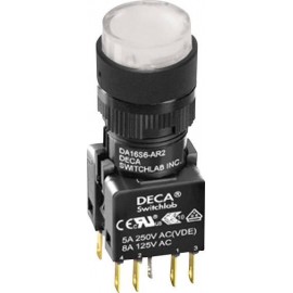 Nyomógomb 250 V/AC 5 A 1 x KI/(BE) DECA ADA16S6-MR1-B2CW IP65 Nyomó 1 db