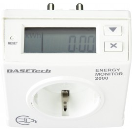 Energiafogyasztás mérő, LCD 0,00-9999,99 kWh, Basetech Energy Monitor 2000 2. kép