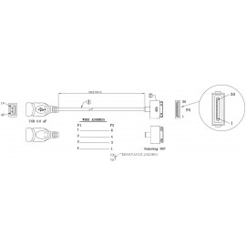 USB 2.0 OTG kábel Samsung tabletekhez 10 cm, Renkforce 3. kép