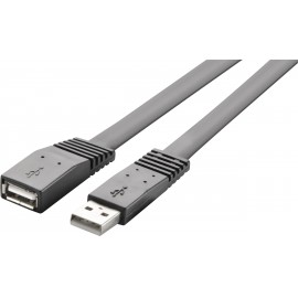 USB 2.0 hosszabbítókábel, A/A, lapos, 1 m, Renkforce