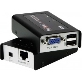 VGA, USB 2.0 KVM extender jelerősítő, jeltovábbító RJ45 csatlakozással 100 m-ig Aten CE100-AT-G 2. kép