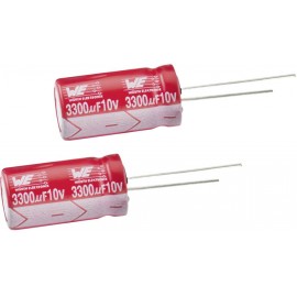 Elektrolit kondenzátor, radiális, álló, RM 2,5 mm 330 µF 10 V 20 % Ø 6,3 x 11 mm Würth Elektronik WC