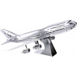 Metal Earth Boing 747 Jumbo Jet repülőgép makett, 3D lézervágott fémmodell építőkészlet 502502