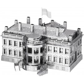 Metal Earth White House, Fehér ház makett, 3D lézervágott fémmodell építőkészlet 502632