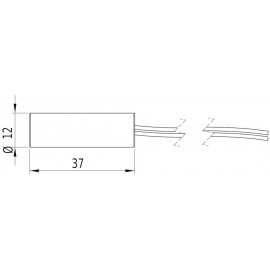 Vonal lézermodul, piros 16 mW Picotronic LH650-16-3(12x38)-PL 3. kép