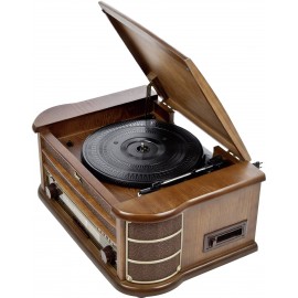 Asztali retro rádió, digitalizáló retro lemezjátszó, MP3 CD lejátszóval, magnókazetta digitalizálóva 3. kép