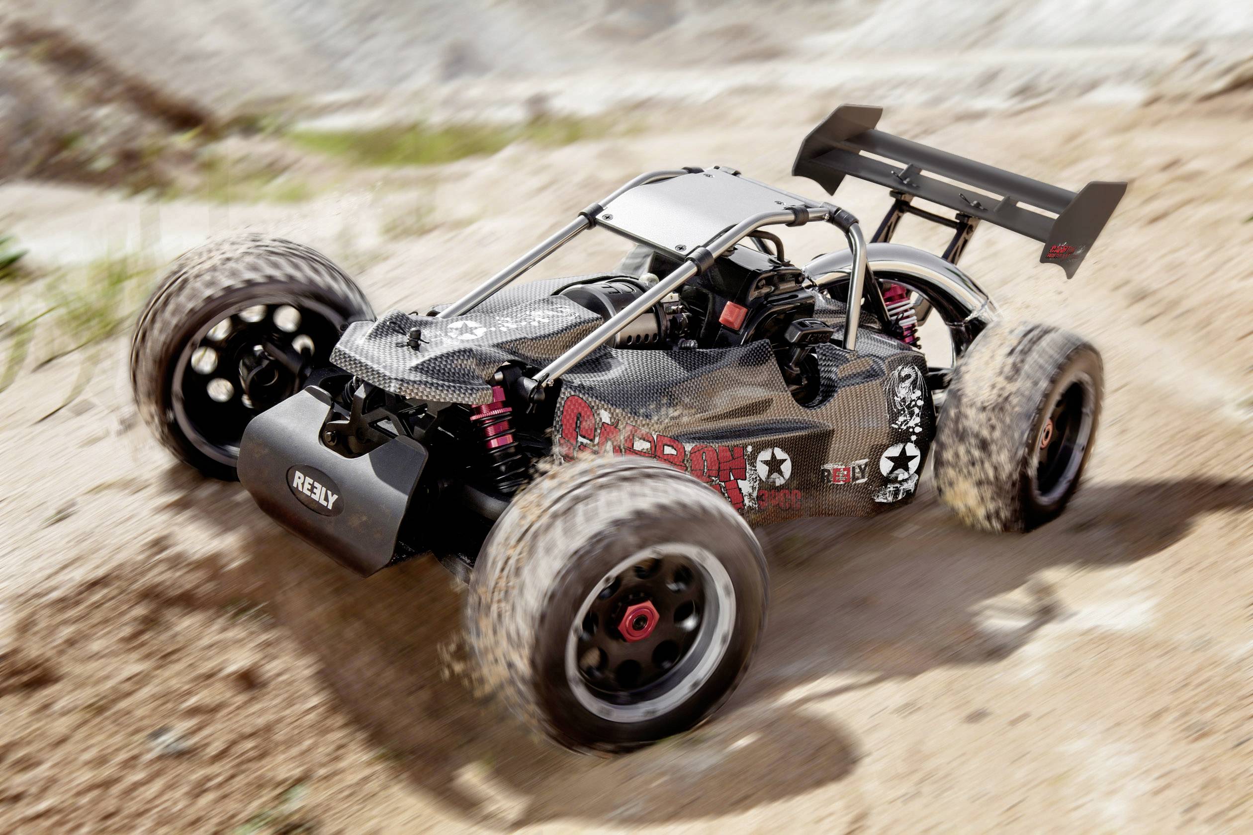 RC-Modellbuggy 1:6 Reely Carbon Fighter III Benzin Hækmotor (2WD) RtR 2,4  GHz