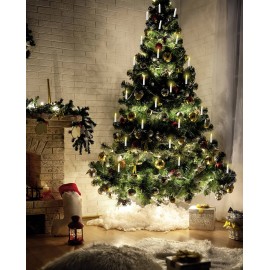 Beltéri karácsonyfa fényfüzér, 16 izzólámpa, melegfehér, 1100 cm, Polarlite LCA-01-001