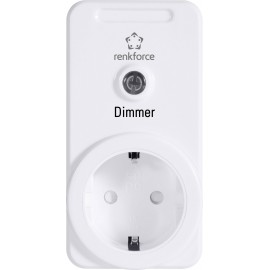 Vezeték nélküli beltéri konnektoros vevő, dimmer, 1 csatornás, max. 300W, max. 150m, fehér, renkforc 2. kép