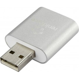 USB-s külső hangkártya, headset adapter, alumínium színű Renkforce 1406215 2. kép