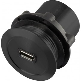 Beépíthető micro USB csatlakozó, fekete Tru Components 1365797