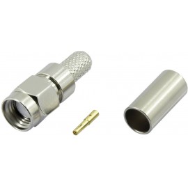 Krimpelhető, lengő SMA dugó, egyenes 50 Ω Tru Components SMA-JC-RG58-1