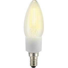 LED izzó, gyertya forma, 117 mm 230 V E14 4,5 W = 40 W melegfehér A++, sygonix