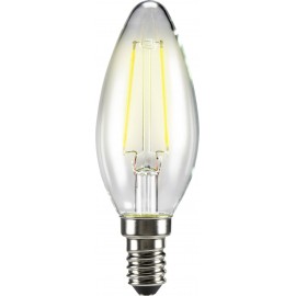 LED izzó, gyertya forma, 99 mm 230 V E14 2 W = 25 W melegfehér A++, sygonix