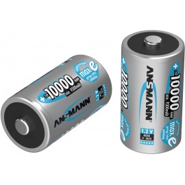 Góliát akku D NiMH, 1,2V 10000 mAh, 2 db, Ansmann maxE HR20, LR20, D, AM1, XL, MN1300, 813, E95, LR2 2. kép