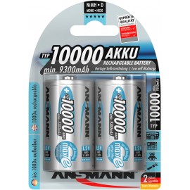 Góliát akku D NiMH, 1,2V 10000 mAh, 2 db, Ansmann maxE HR20, LR20, D, AM1, XL, MN1300, 813, E95, LR2 3. kép