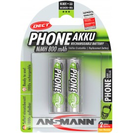 Ceruza akku AA, NiMH, 1,2V 800 mAh, 2 db, Ansmann DECT maxE LR06, AA, LR6, AAB4E, AM3, 815, E91, LR6 7. kép