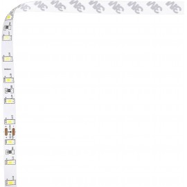LED csík 24 V 10 cm IP20, melegfehér, ledxon ww 2700K