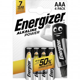 Mikroelem AAA, alkáli mangán, 1,5V, 4 db, Energizer Power LR03, AAA, LR3, AM4M8A, AM4, S