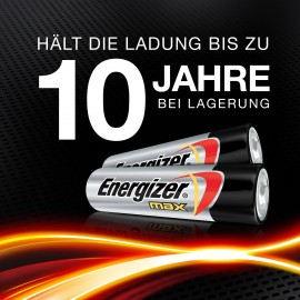 Ceruzaelem AA, alkáli mangán, 1,5V, 4 db, Energizer Max LR06, AA, LR6, AAB4E, AM3, 815, E91, LR6N 7. kép