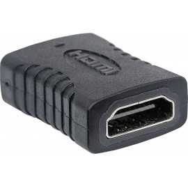 HDMI közösítő adapter, 1x HDMI aljzat - 1x HDMI aljzat, aranyozott, fekete, Manhattan 6. kép