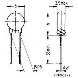 Hidegvezető 4.6 Ω Epcos B59985-C120-A70 1 db 2. kép