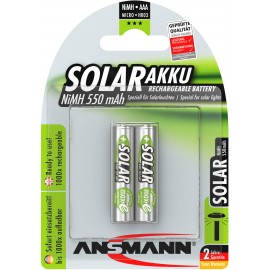 Mikroceruza akku AAA NiMH, 1,2V 550 mAh, 2 db, Ansmann maxE HR3, HR03, UO100557, DC2400, DC2400B4N,  5. kép