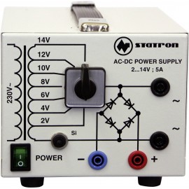 Labortápegység, szabályozható Statron 5359.3 2 - 14 V/AC 5 A 75 W Kimenetek száma 2 x Kalibrált ISO