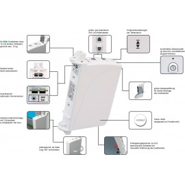 Elektromos redőnygurtni felhúzó, gurtnicsévélő időzítővel (max.) 16 kg-ig Schellenberg 10500 RD35 2. kép