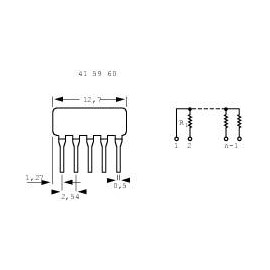 Ellenállás létra, Tru Components 1M SIP 4+1 2. kép