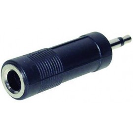 Jack dugó átalakító adapter (3.5 mm mono Jack dugó - 6.35 mm mono Jack aljzat) fekete színű Tru Comp